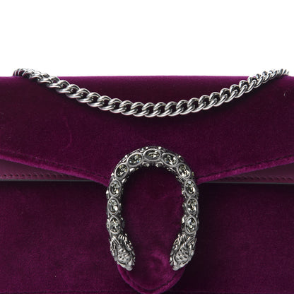 Gucci Velvet Super Mini Dionysus Shoulder Bag Fuchsia Violet Cyclamen 9 of 10