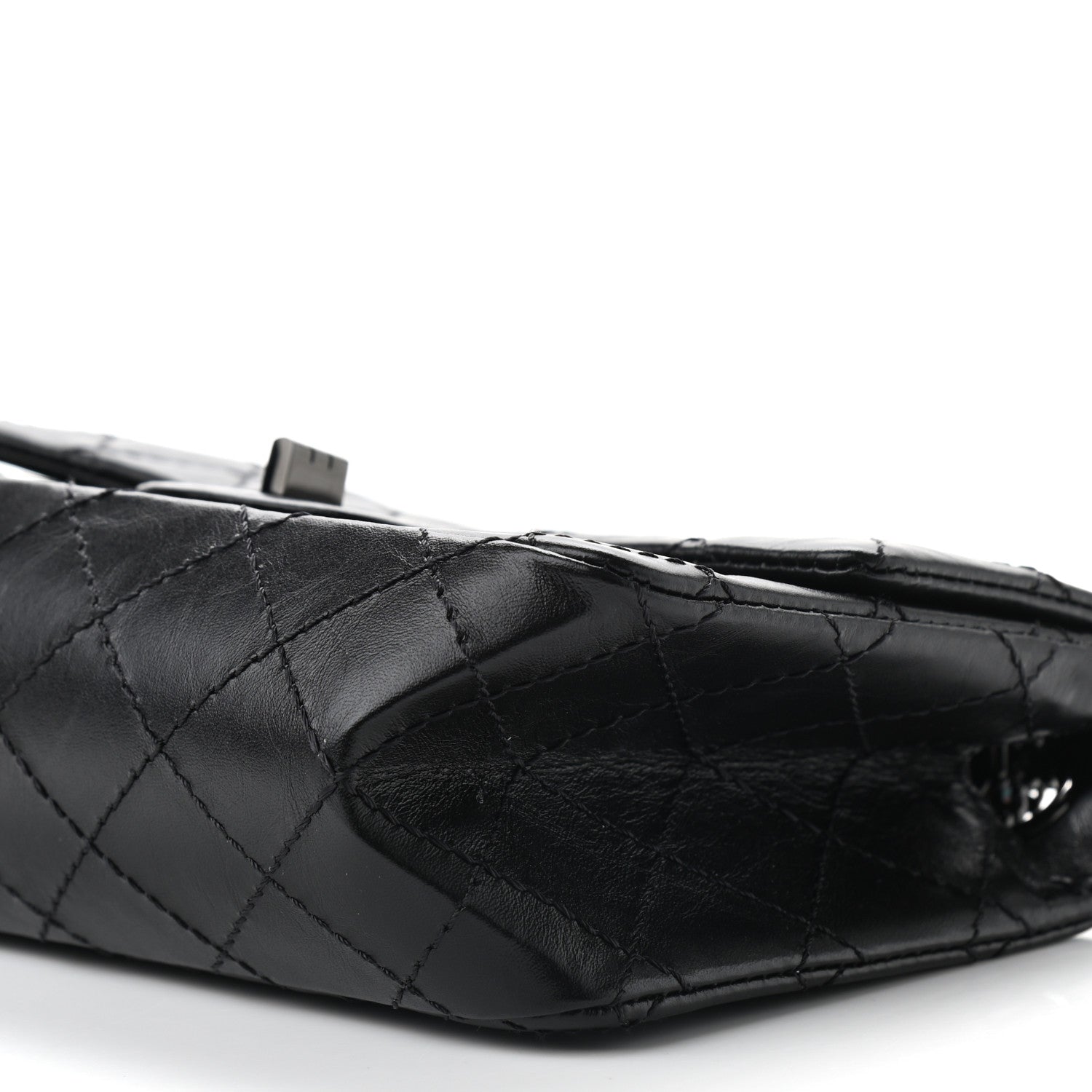 Chanel Aged Calfskin Quilted 2.55 Reissue Mini Flap So Black 9 of 9