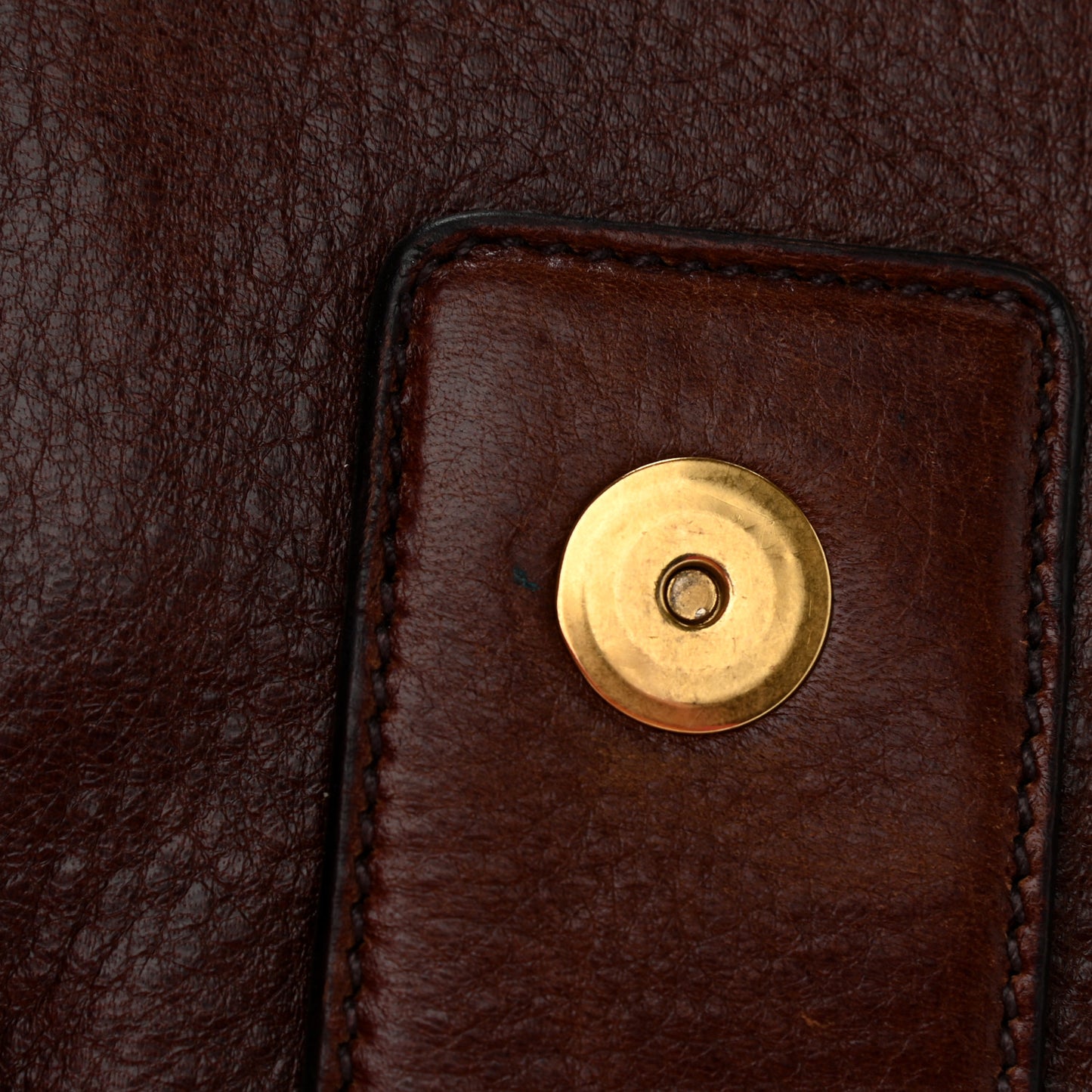 Cervo Deerskin Animalier Large Satchel Cacao