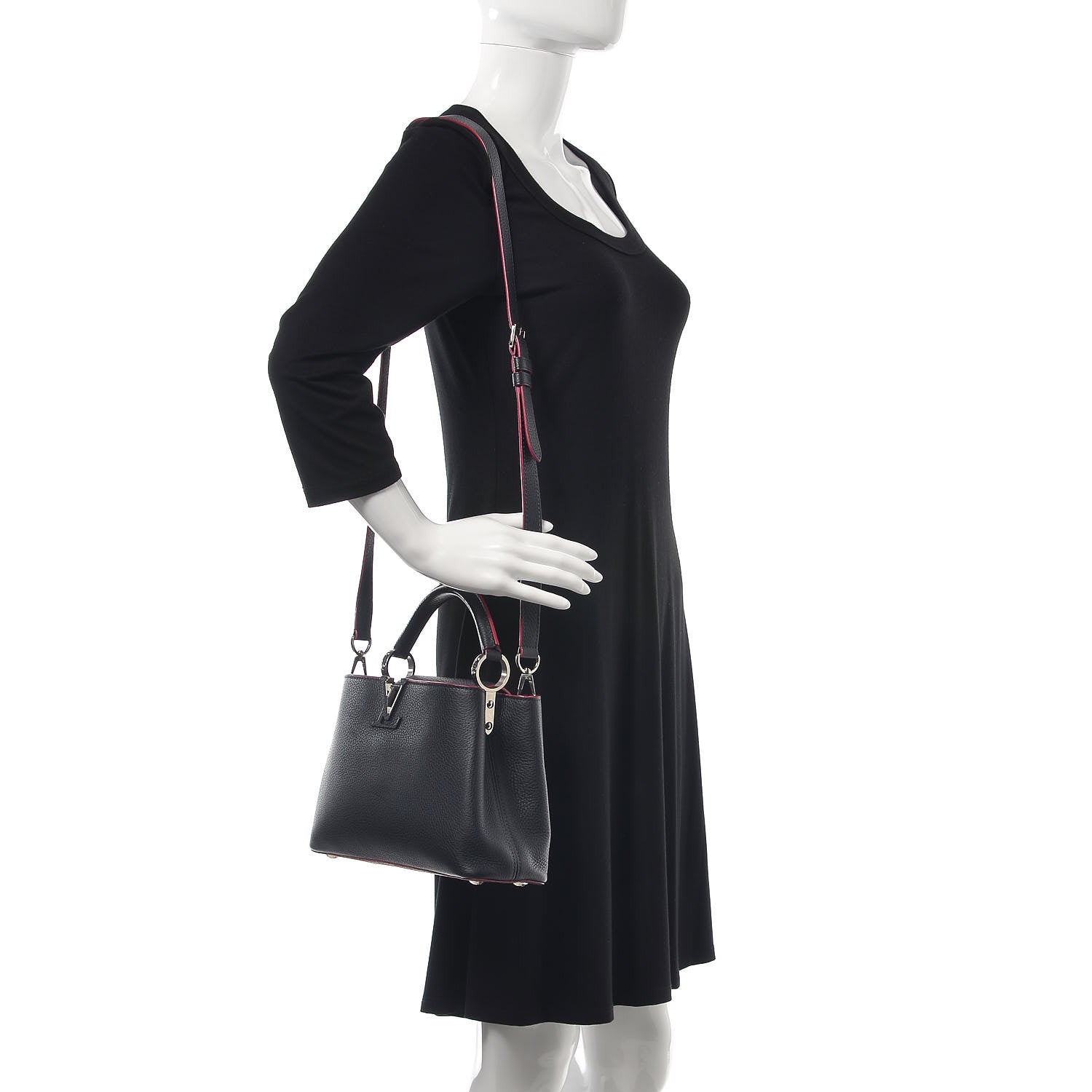 Louis Vuitton Taurillon Capucines BB Cobalt Fuchsia 2 of 10