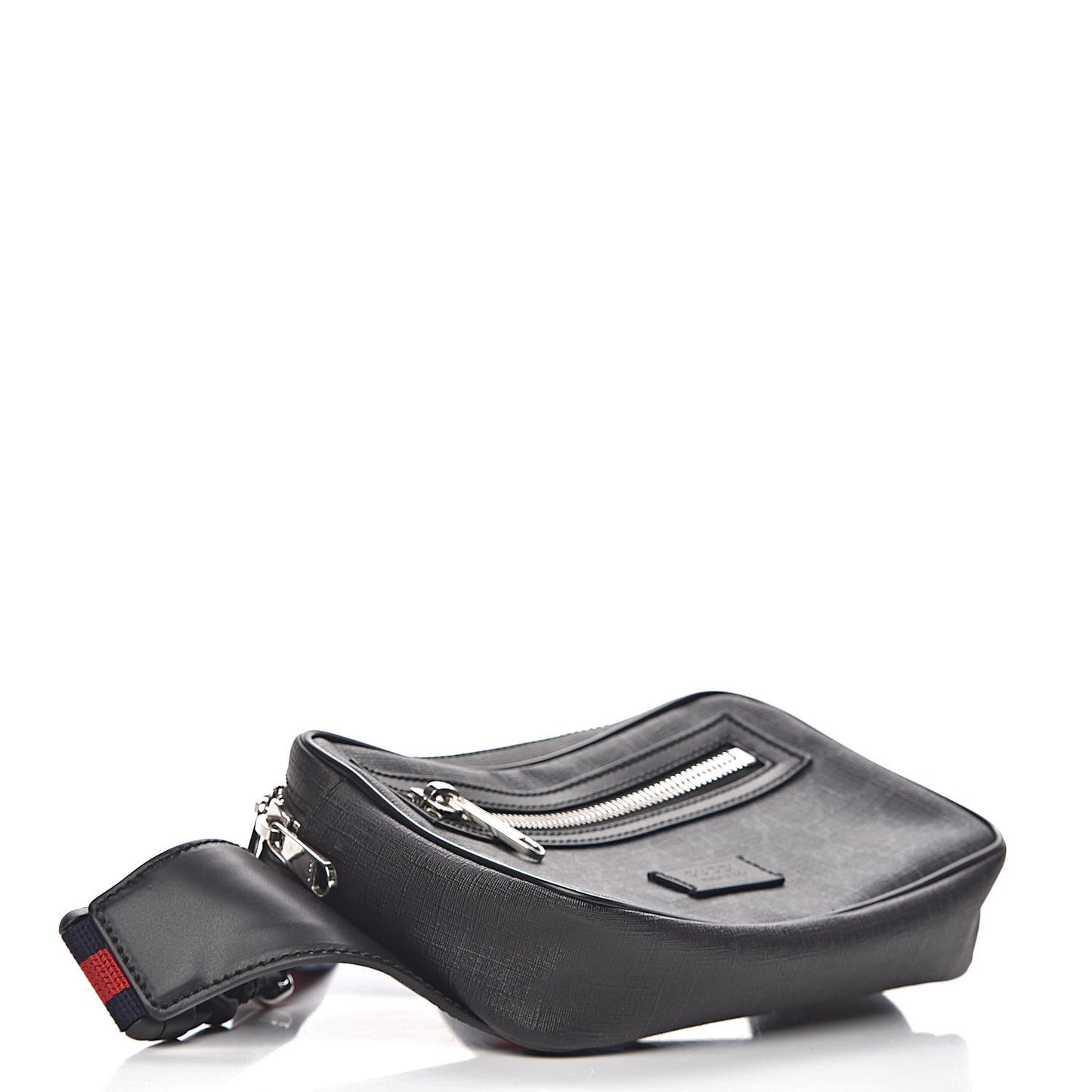 Soft GG Supreme Monogram Web Belt Bag Black Grey