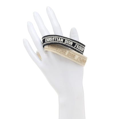 Christian Dior Woven Cotton J'Adior Friendship Bracelet Set 2 of 5
