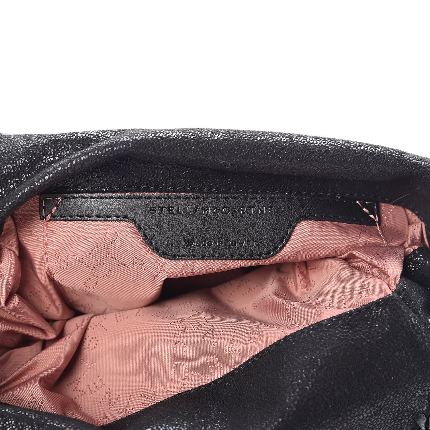 Stella McCartney Shaggy Deer Mini Falabella Fold Over Tote Black 5 of 7