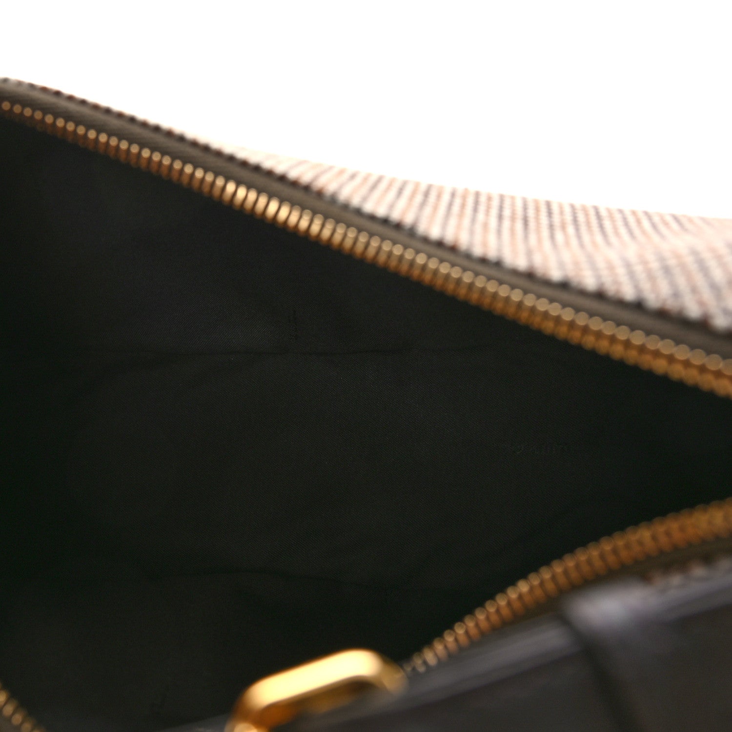 Fendi Wool Vitello Grace Small Houndstooth Small Fendigraphy Hobo Bag Beige Ebano 5 of 8