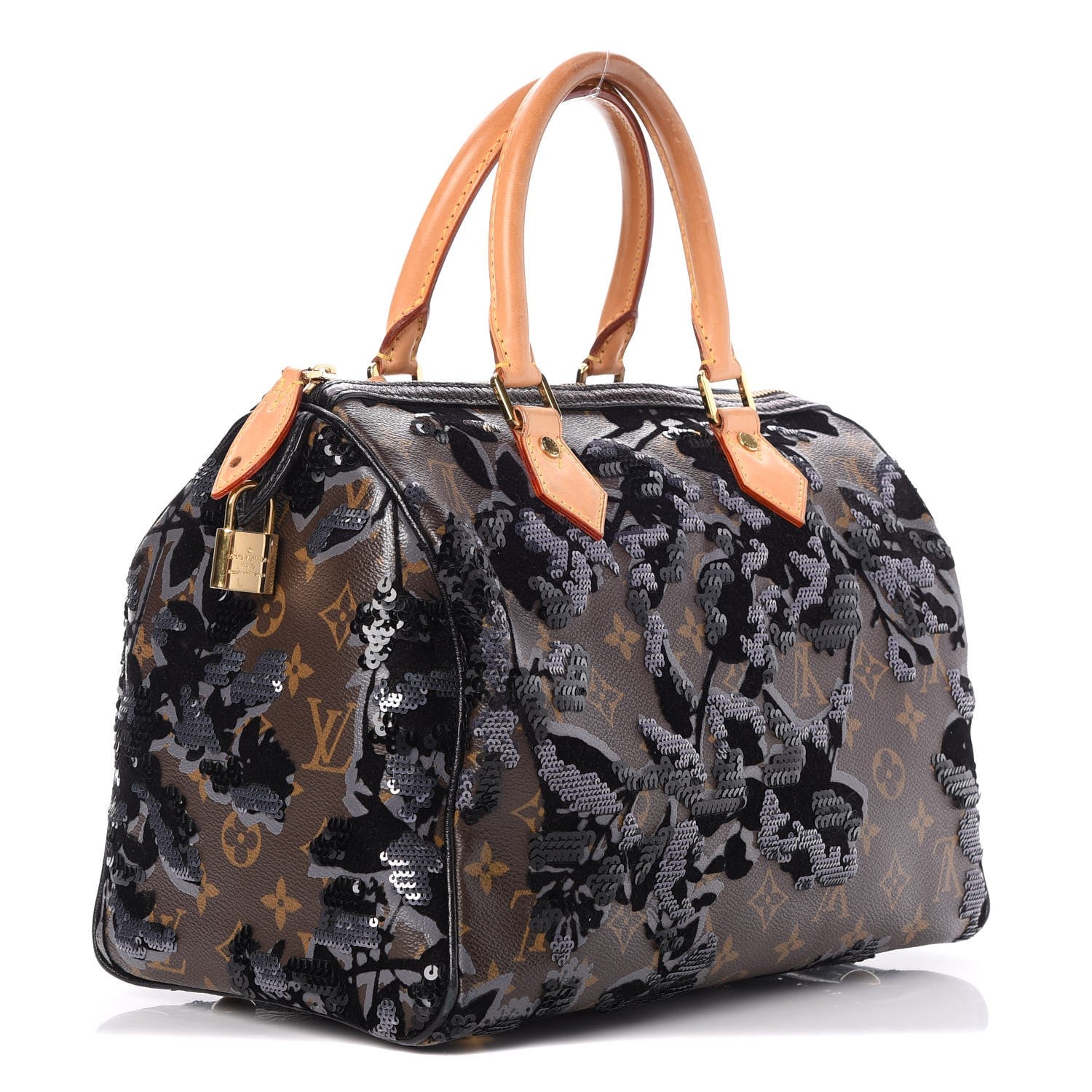 Louis Vuitton Monogram Fleur De Jais Sequins Speedy 30 3 of 12