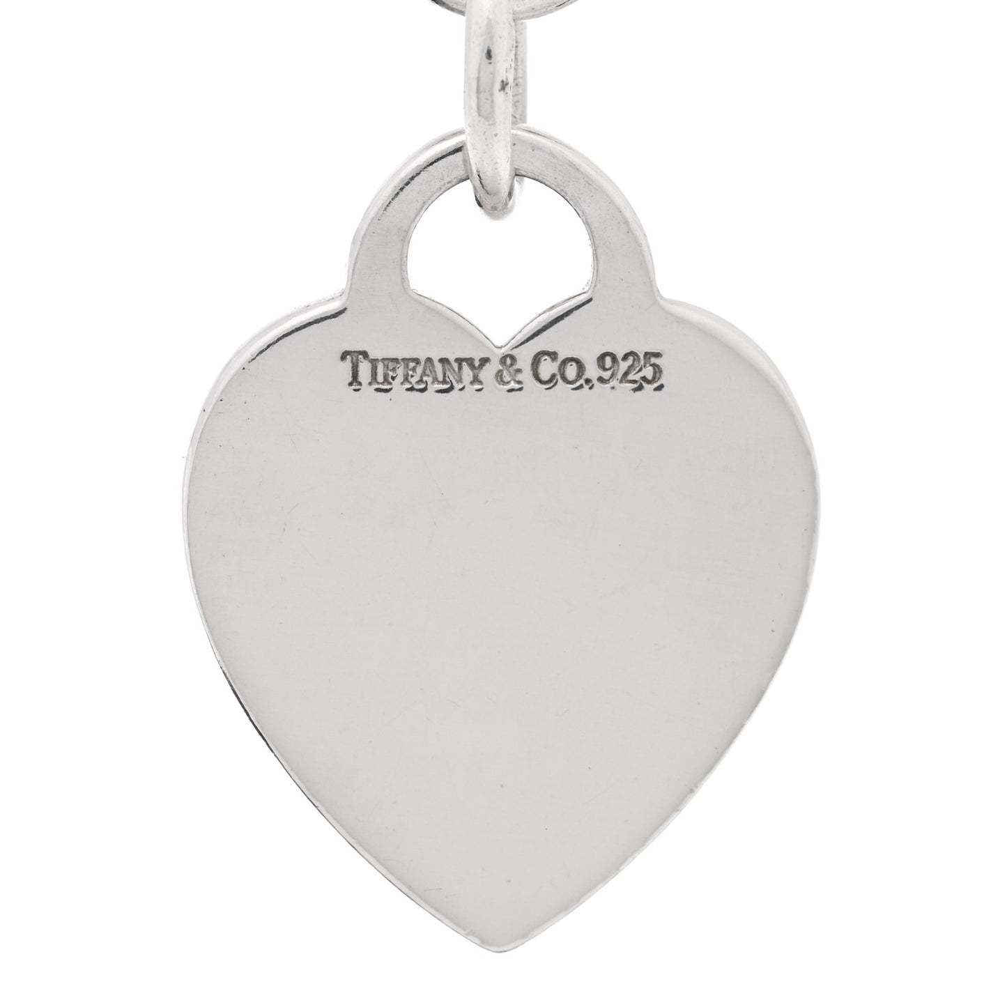 Sterling Silver Heart Tag Charm Bracelet
