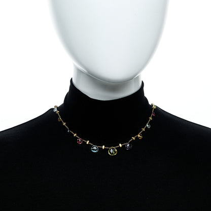 Marco Bicego 18K Yellow Gold Multi Gemstone Paradise Station Necklace 2 of 5