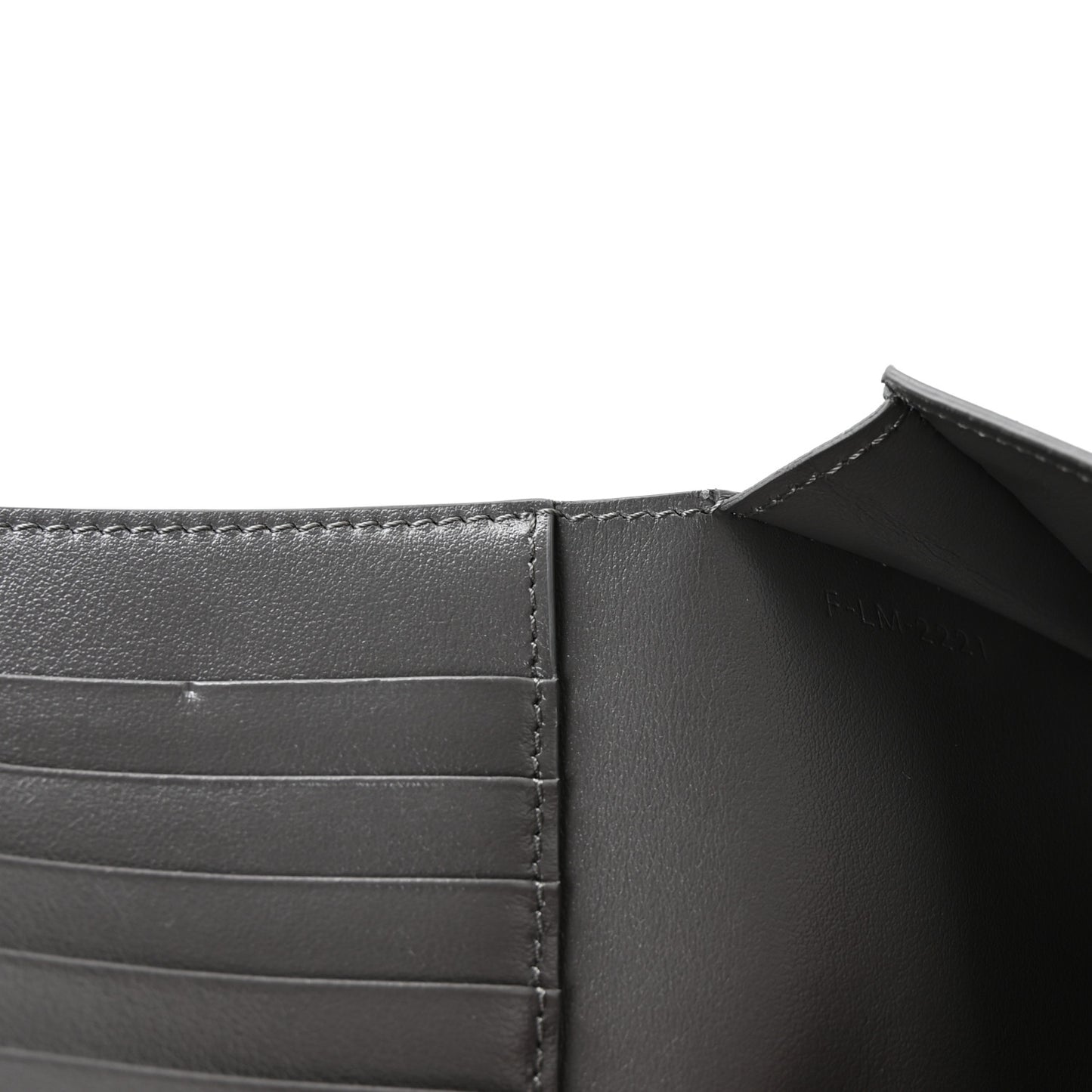 Grained Calfskin Medium Multifunction Strap Wallet Grey Vintage Pink