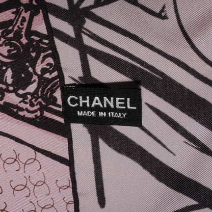 Chanel Silk CC Square Scarf Pink 5 of 5
