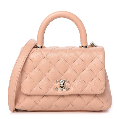 Chanel Caviar Quilted Extra Mini Coco Handle Flap Light Pink 1 of 10