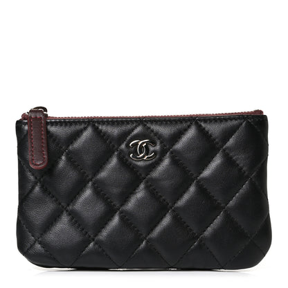 Chanel Lambskin Quilted Small Cosmetic Case Black 1 of 8