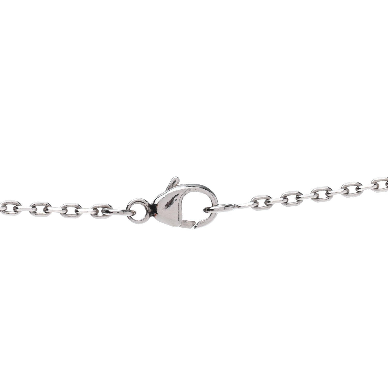 Hermes Lacquered Palladium Pop H Pendant Necklace White 5 of 7
