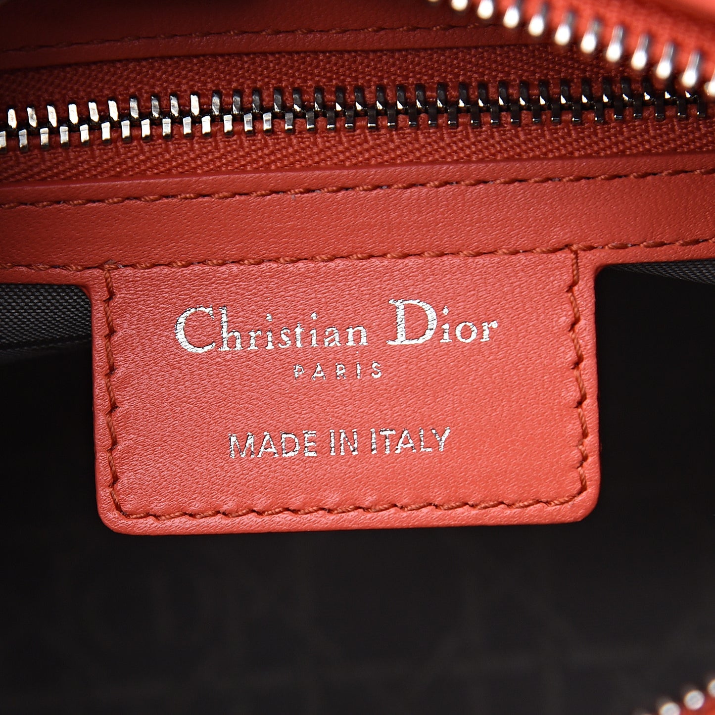 Lambskin Cannage Medium Lady Dior Orange