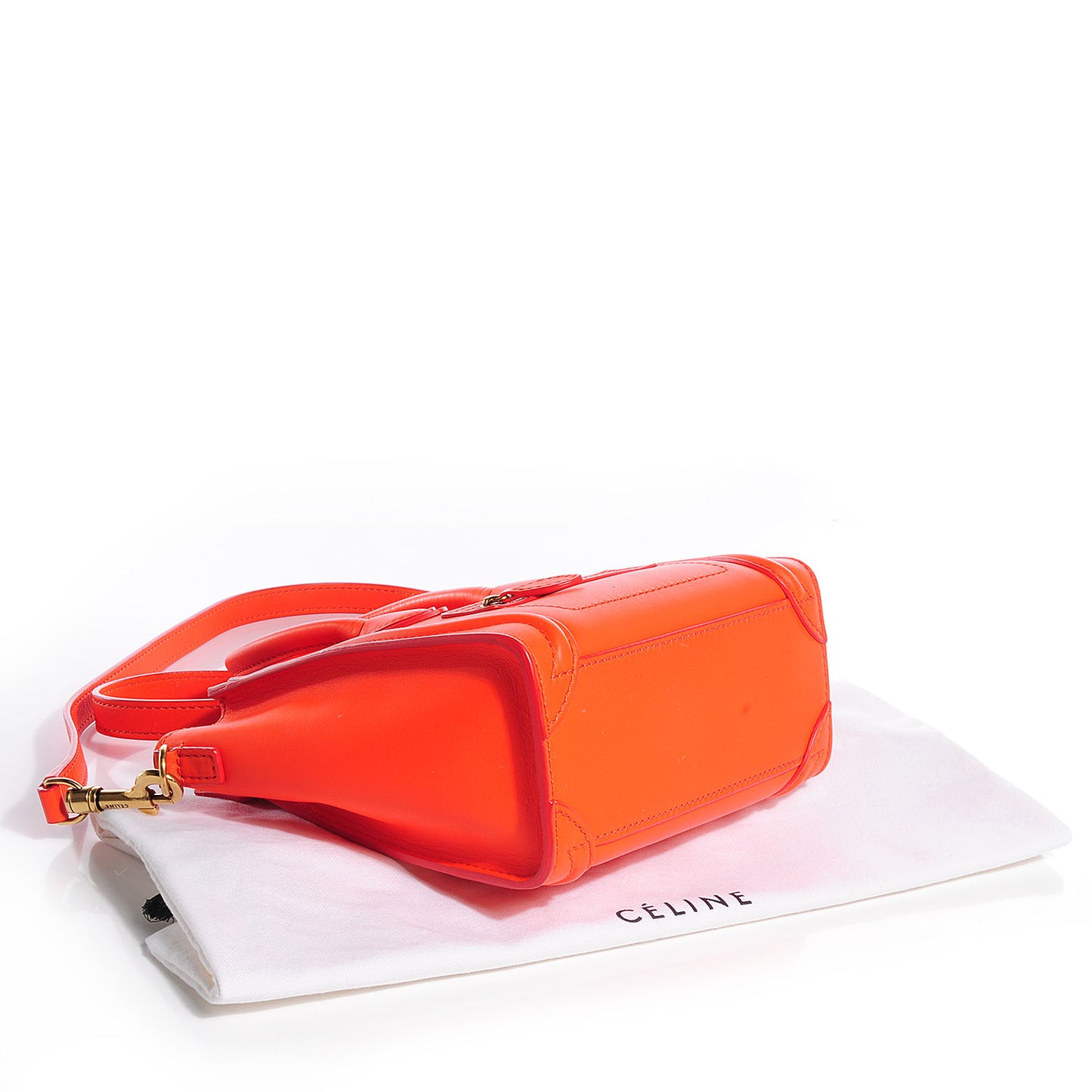 Smooth Calfskin Nano Luggage Bright Orange