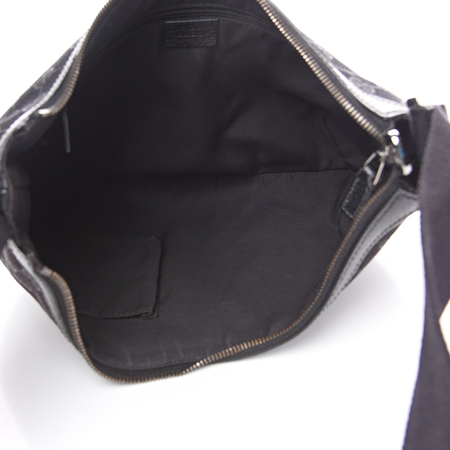 Gucci Monogram Medium Half Moon Hobo Black 4 of 12