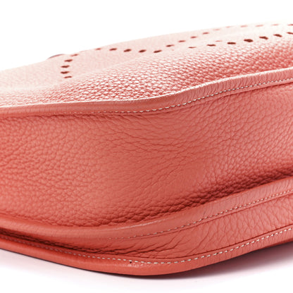 Hermes Taurillon Clemence Evelyne III PM Crevette 10 of 11