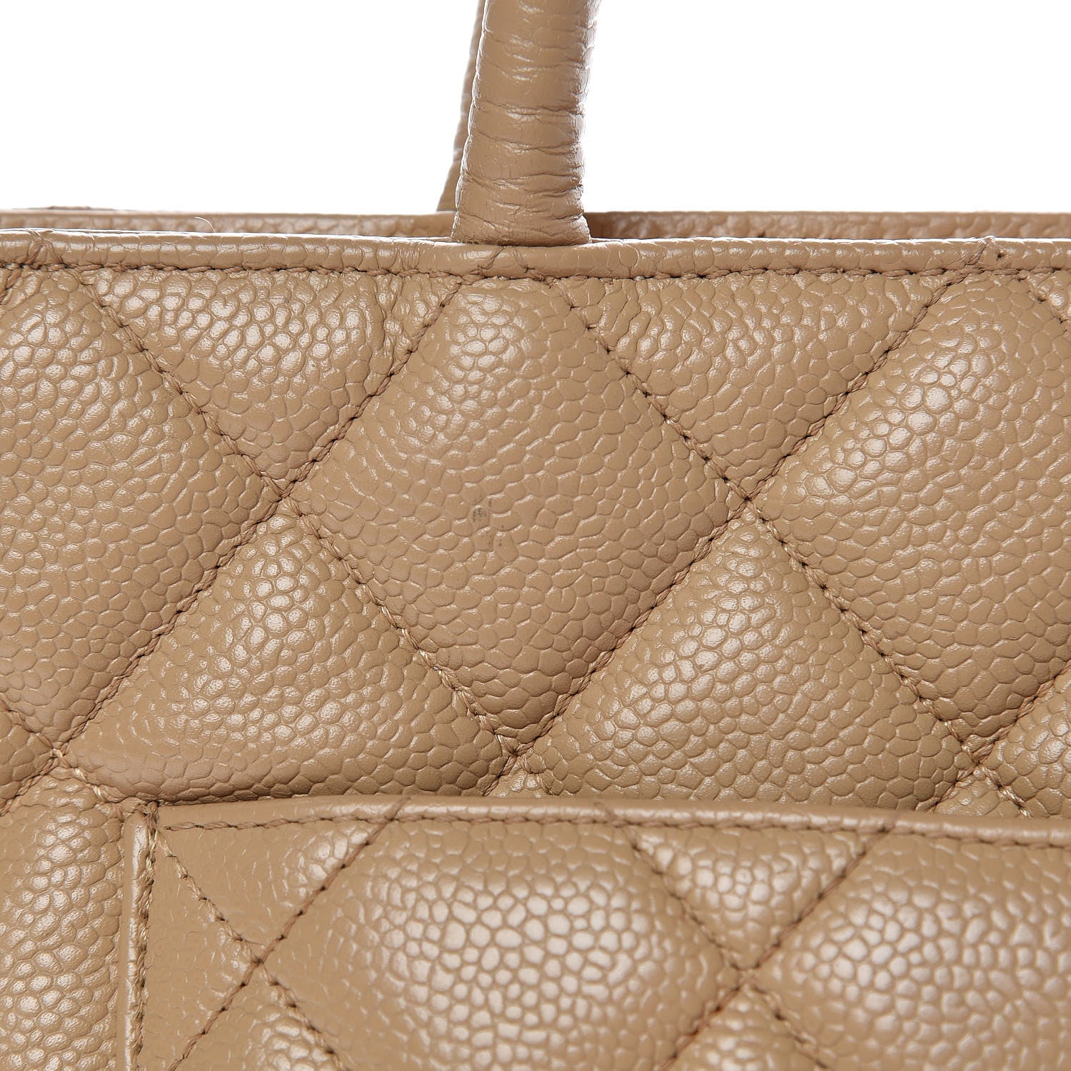 Chanel Caviar Quilted Medallion Tote Beige 14 of 21