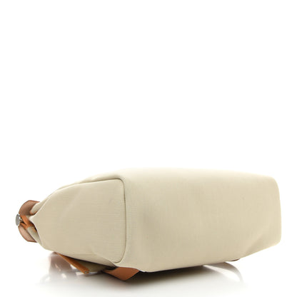 Hermes Military Toile Vache Hunter Herbag a Dos Zip Retourne Beton Naturel Sable 5 of 11