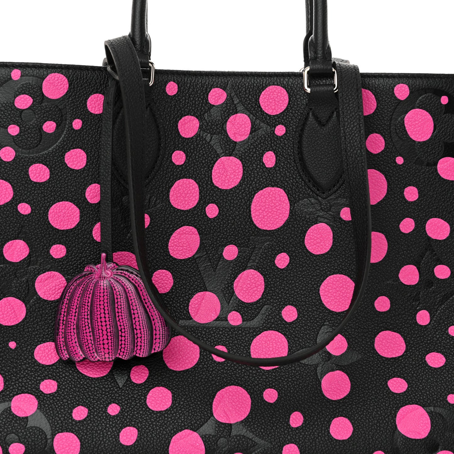 LV X YK Empreinte Monogram Giant Onthego MM Black Fuchsia