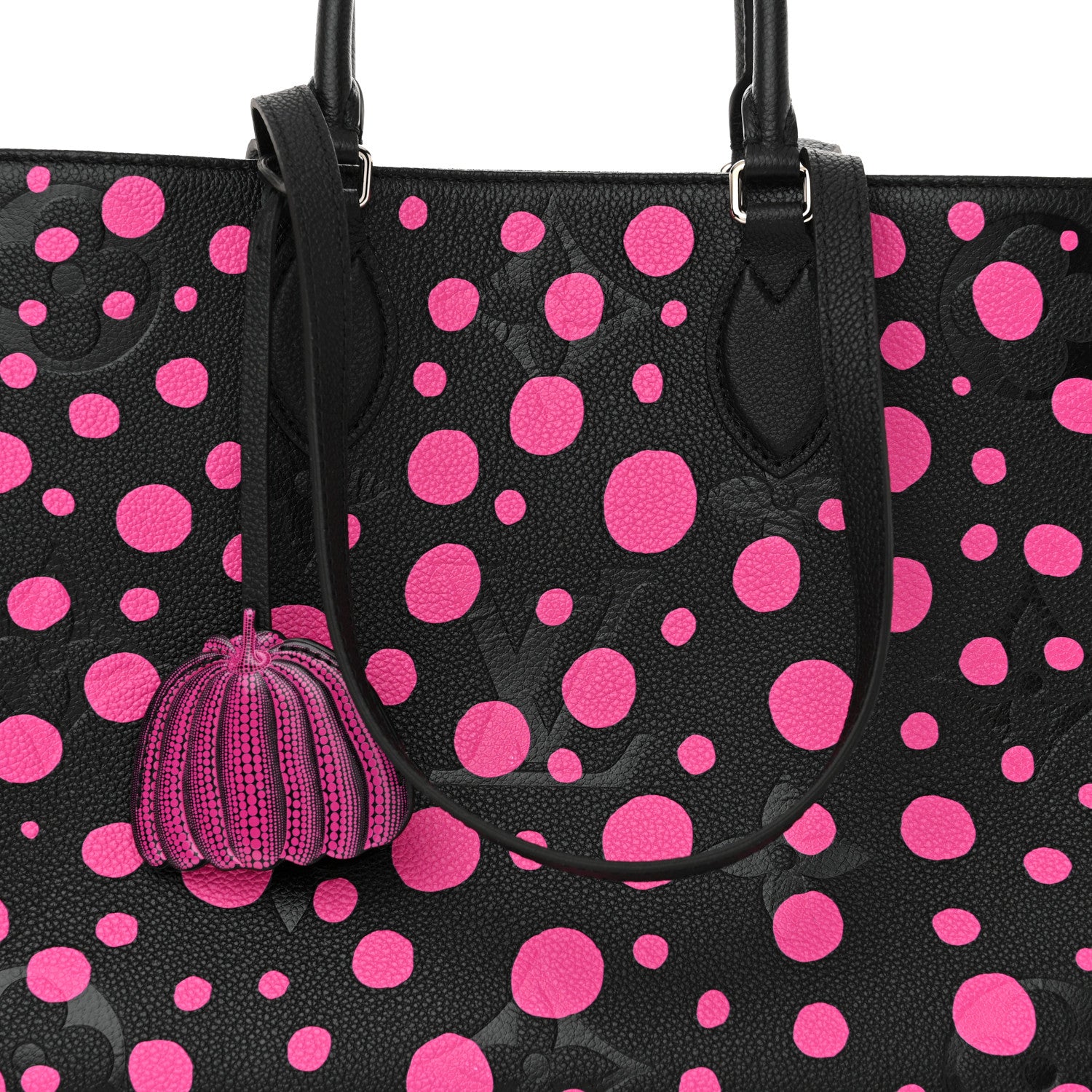 Louis Vuitton LV X YK Empreinte Monogram Giant Onthego MM Black Fuchsia 7 of 9
