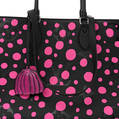 Louis Vuitton LV X YK Empreinte Monogram Giant Onthego MM Black Fuchsia 7 of 9