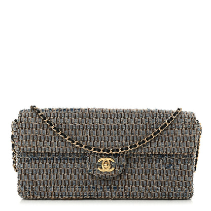 Chanel Tweed East West Flap Blue Multicolor 1 of 12