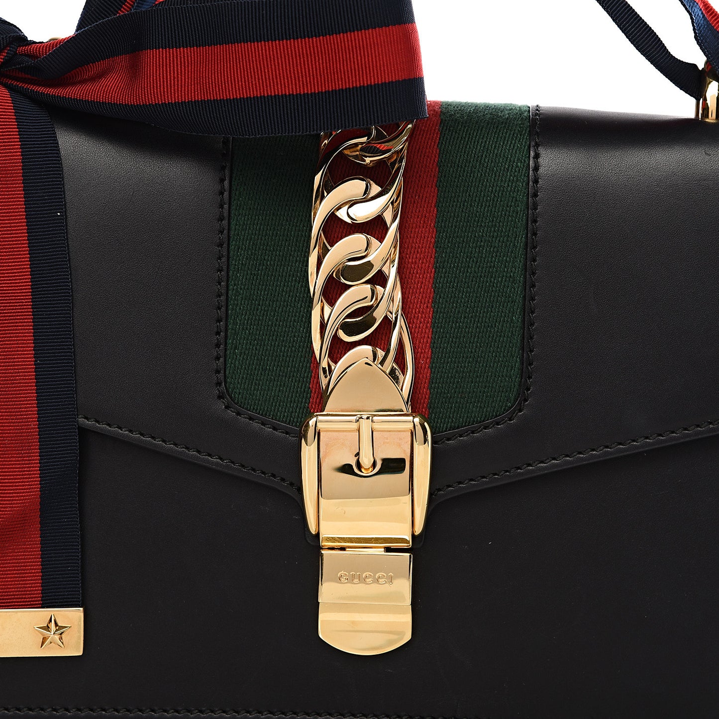 Calfskin Small Sylvie Shoulder Bag Black