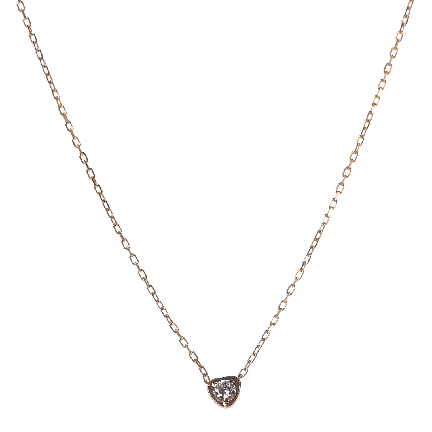 Cartier 18K Pink Gold Diamond D'Amour Heart Pendant Necklace 1 of 6