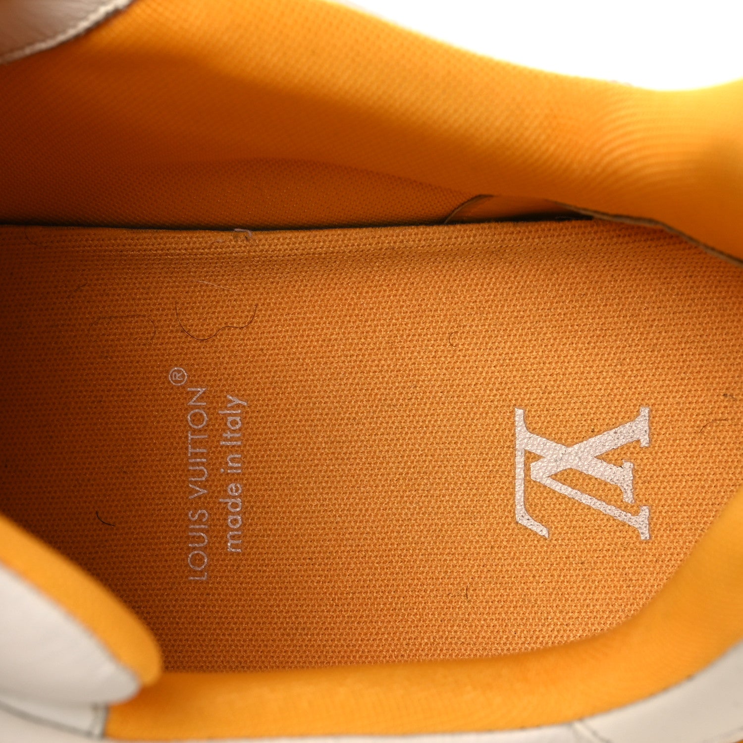 Louis Vuitton Calfskin LV Trainer Sneakers 11 Yellow 9 of 13