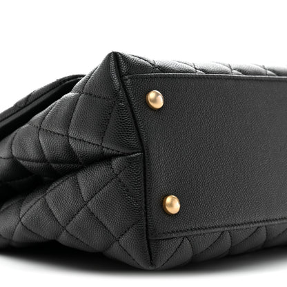 Chanel Caviar Quilted Small Coco Handle Flap Black 9 of 12