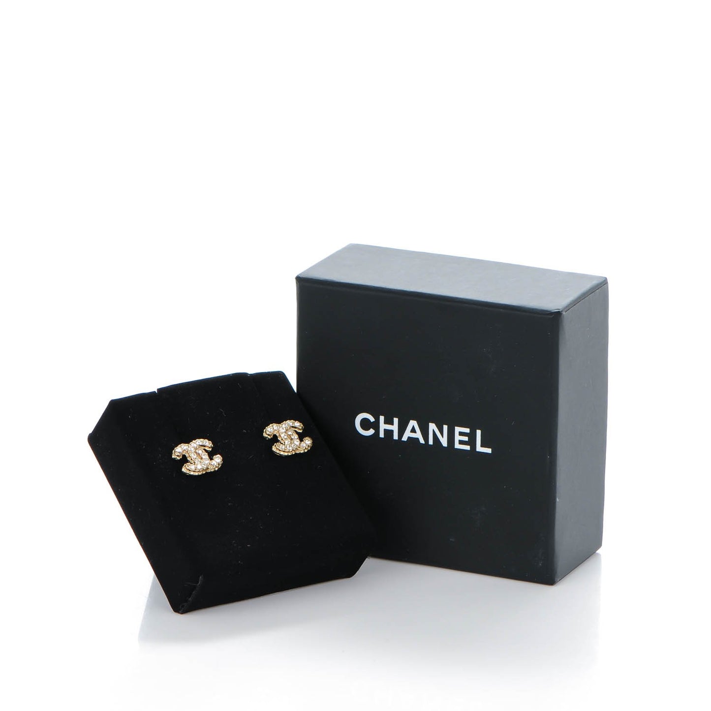 Crystal Timeless CC Earrings Gold