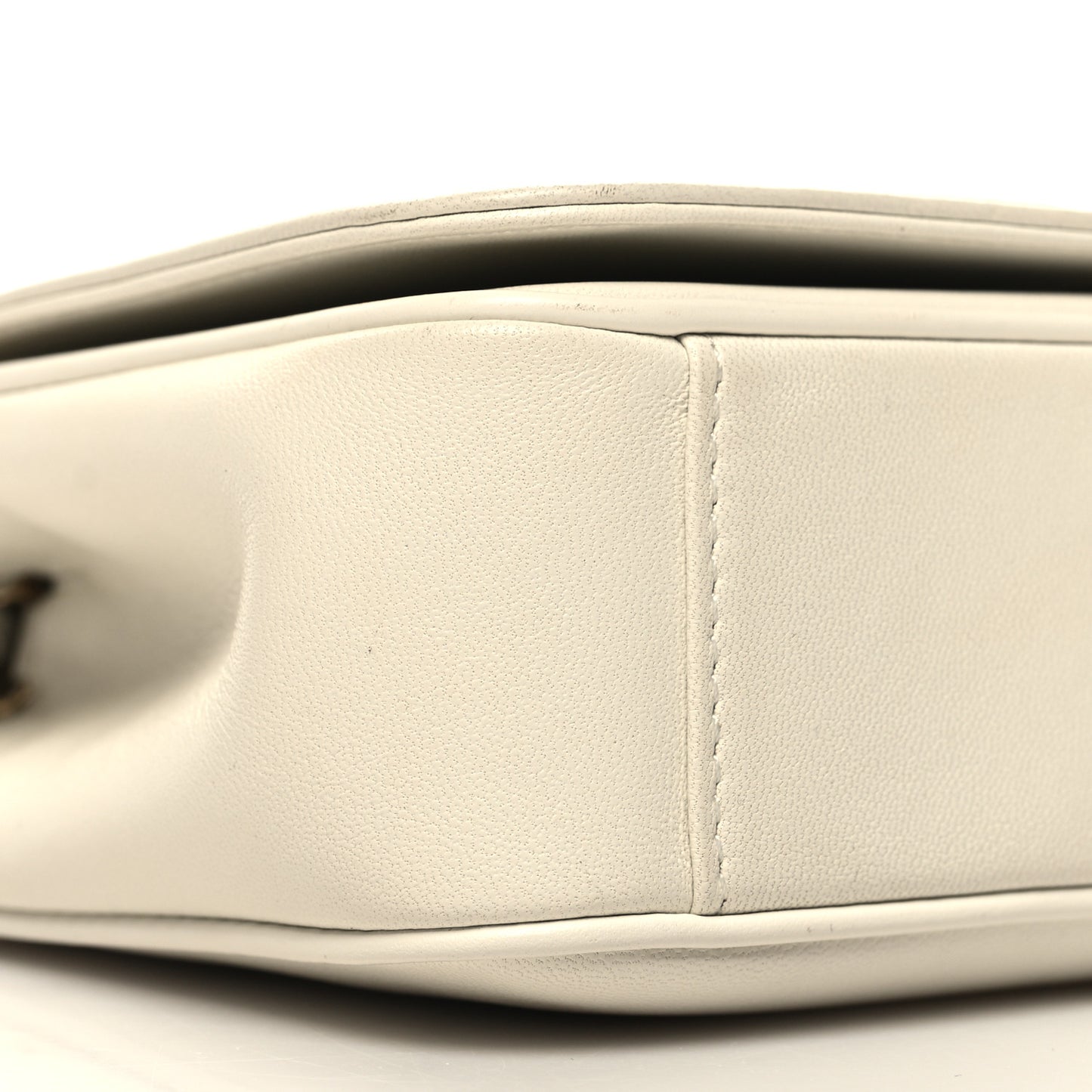 Lambskin CC Mania Flap Bag White