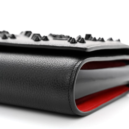 Christian Louboutin Calfskin Spikes Loubinthesky Paloma Clutch Black 10 of 10