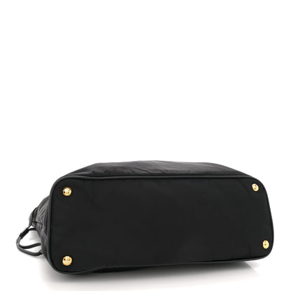 Prada Tessuto Nylon Saffiano Tote Black 4 of 17