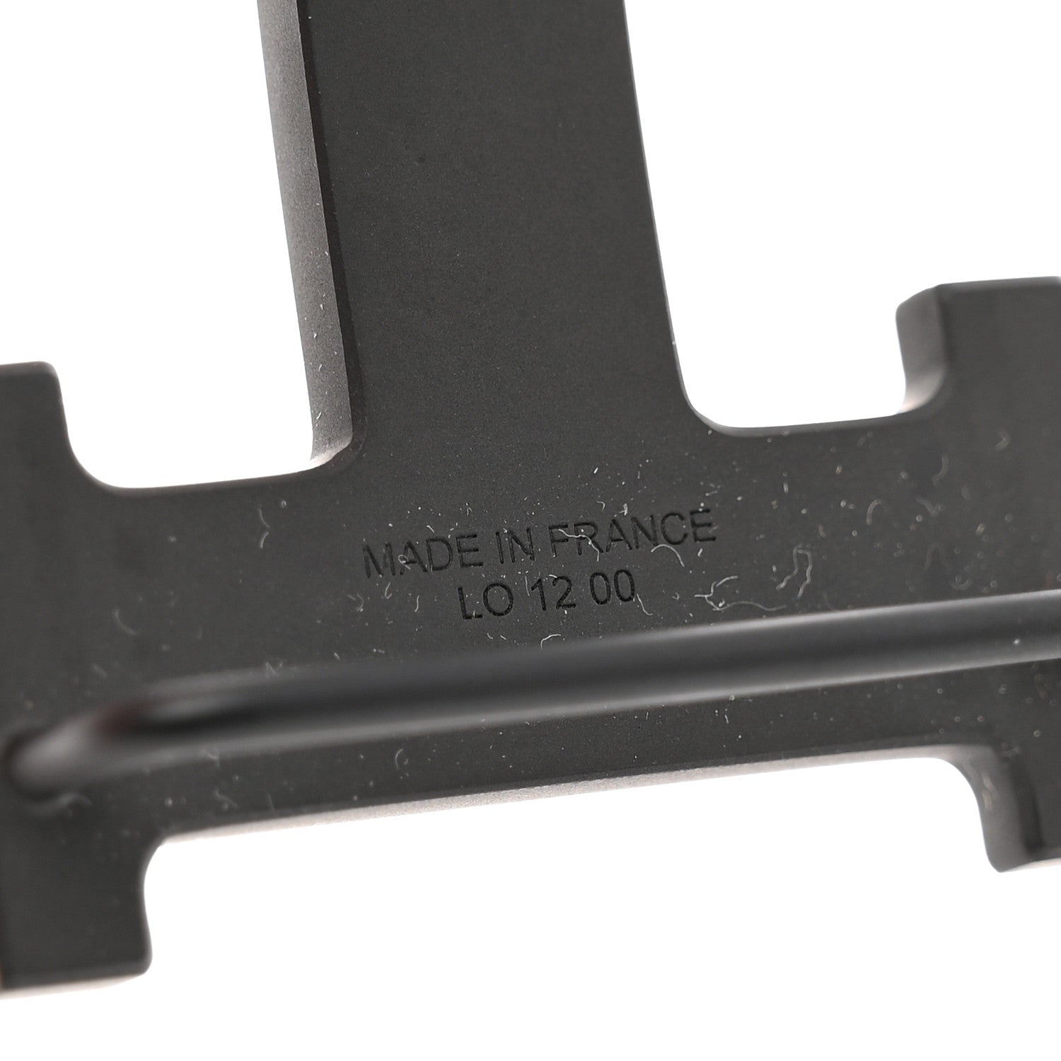 Hermes PVD Plated 32mm H Belt Buckle Black 3 of 3