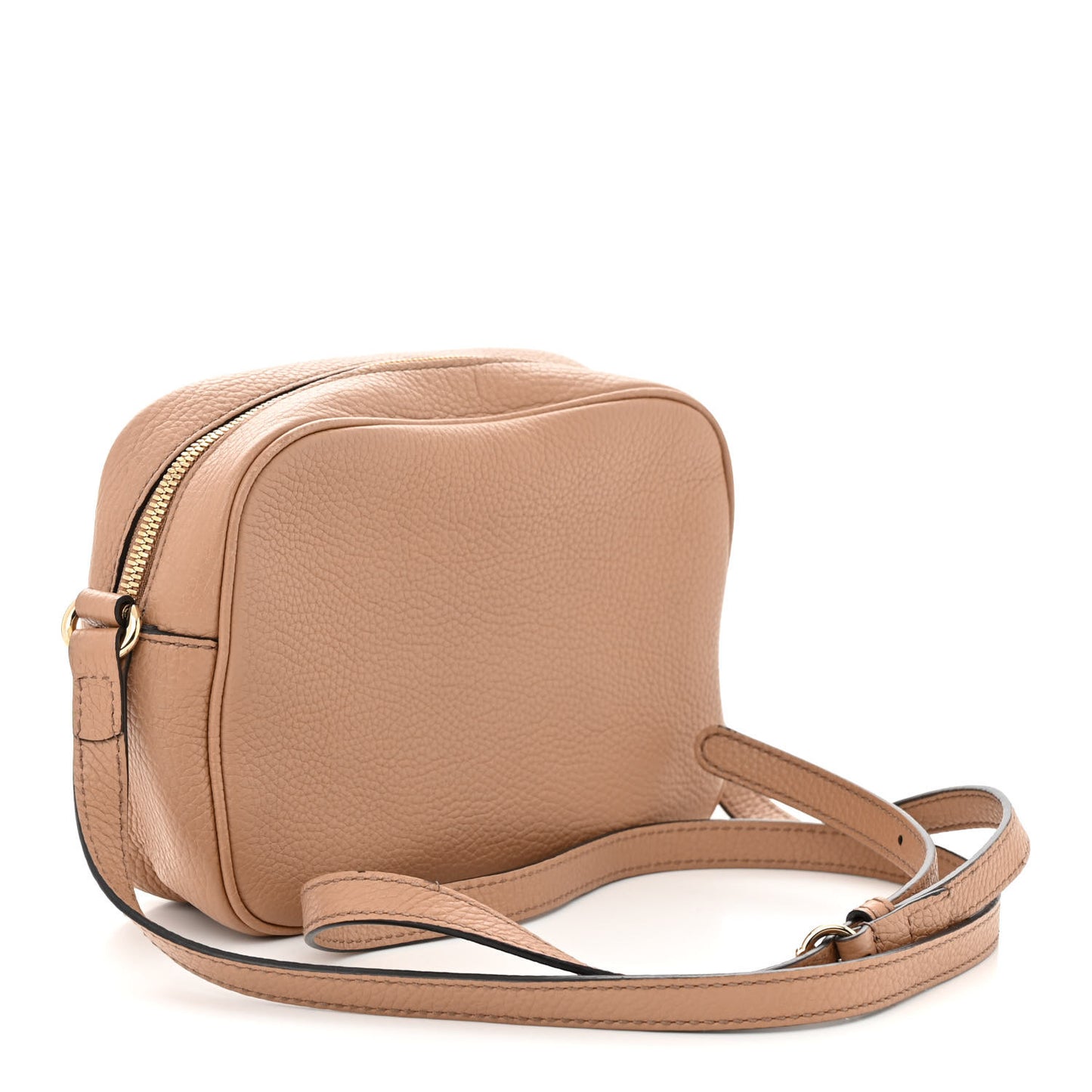 Pebbled Calfskin Small Soho Disco Bag Camelia