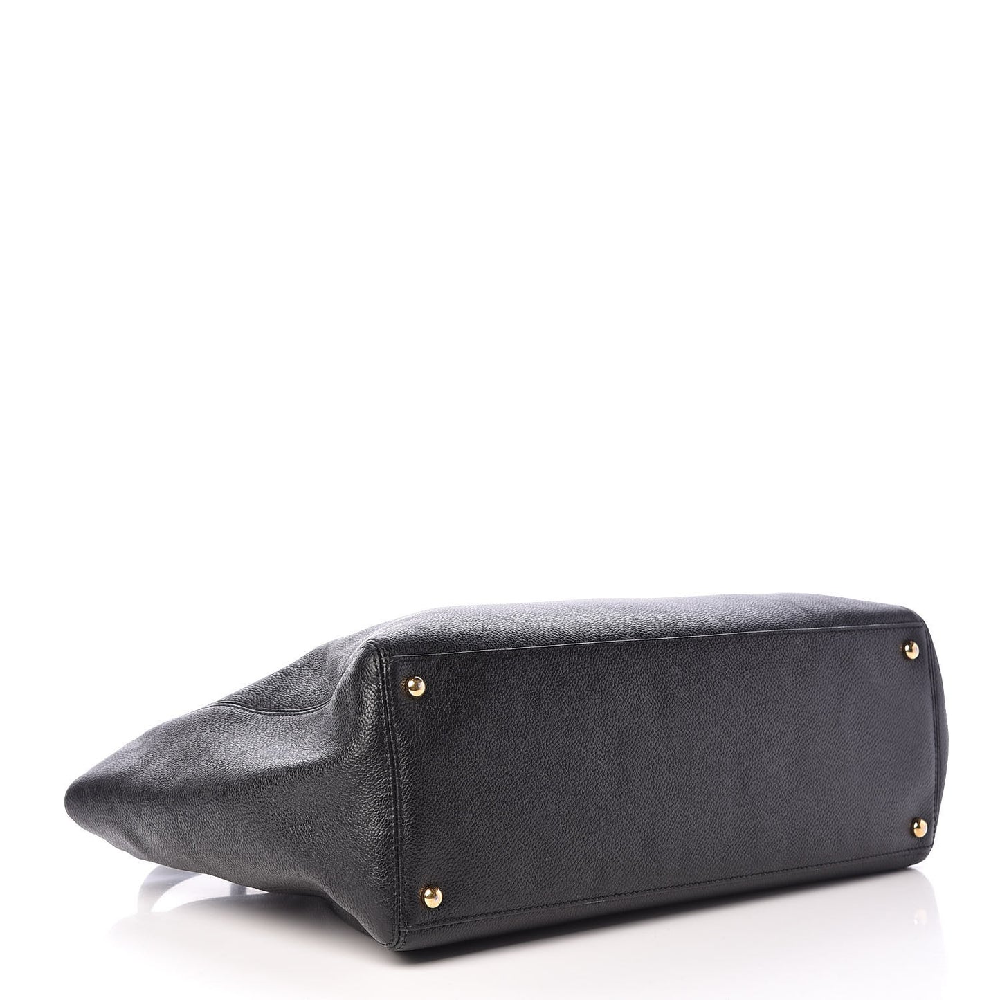 Calfskin Cerf Shopper Tote Black