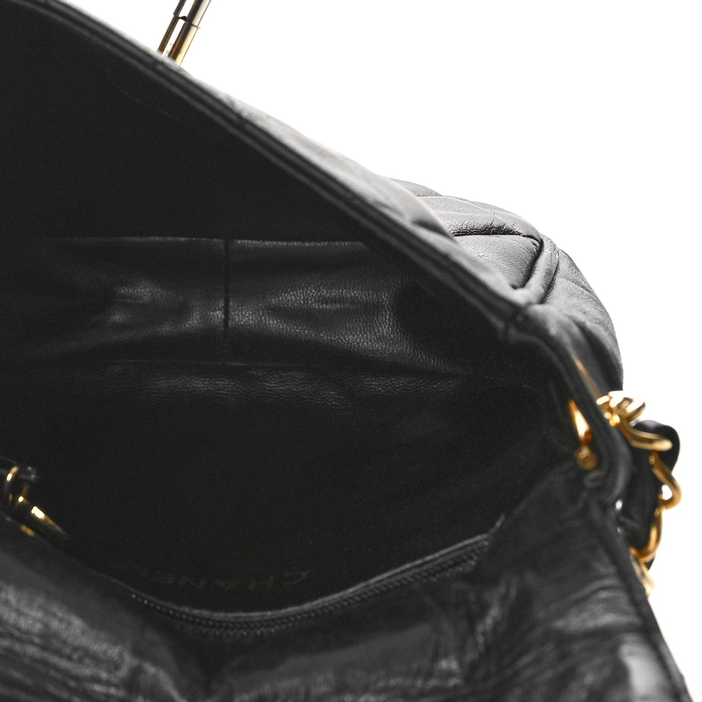Lambskin Quilted Extra Mini Flap Black