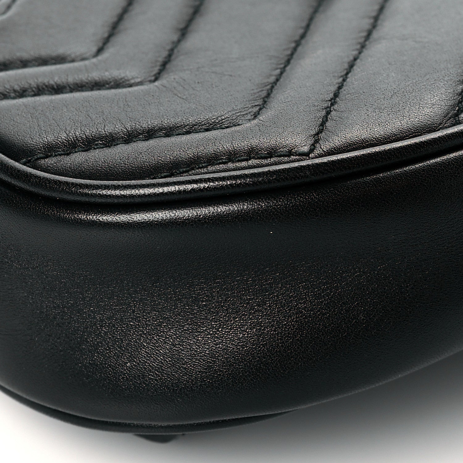 Gucci Calfskin Matelasse GG Marmont Belt Bag 85 34 Black 15 of 20