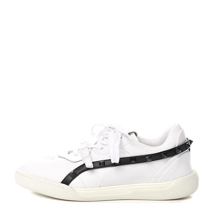 Valentino Garavani Calfskin Womens Rockstud Armour Sneakers 37 White 1 of 9