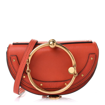 Chloe Calfskin Small Nile Bracelet Minaudiere Bag Sepia Red 1 of 12