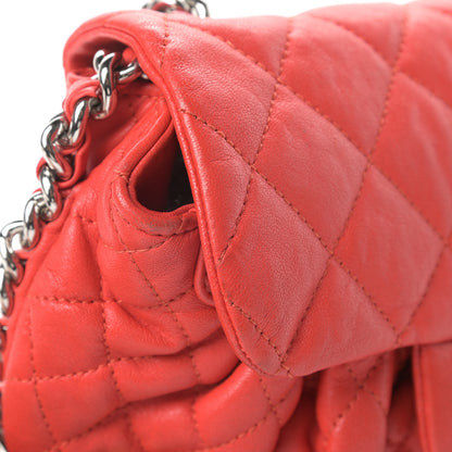 Chanel Washed Lambskin Quilted Mini Chain Around Messenger Red 12 of 15