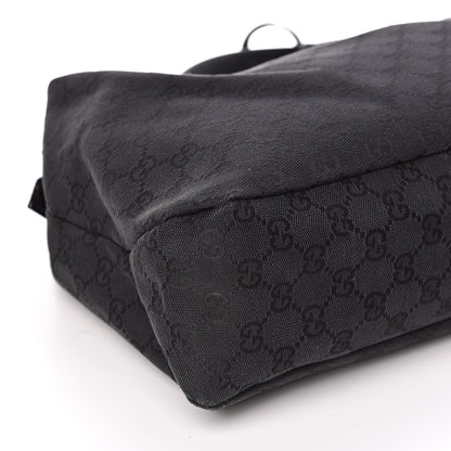 Gucci Monogram Medium Horsebit Chain Hobo Black 9 of 11