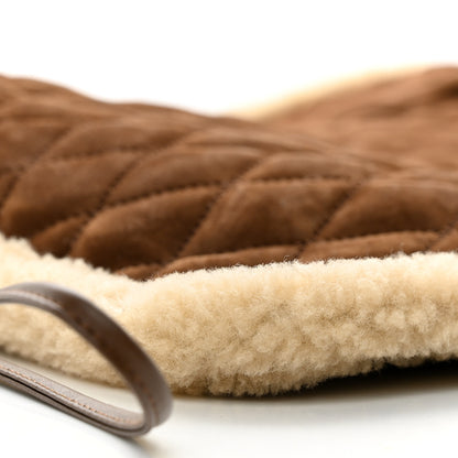Saint Laurent Suede Shearling Quilted Le Pochon Natural Tan 10 of 12