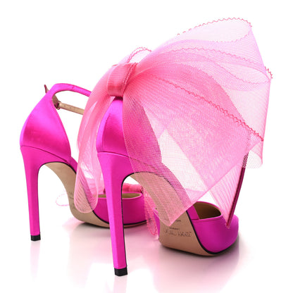 Jimmy Choo Satin Averly Bow Pumps 35 Fuchsia 4 of 8