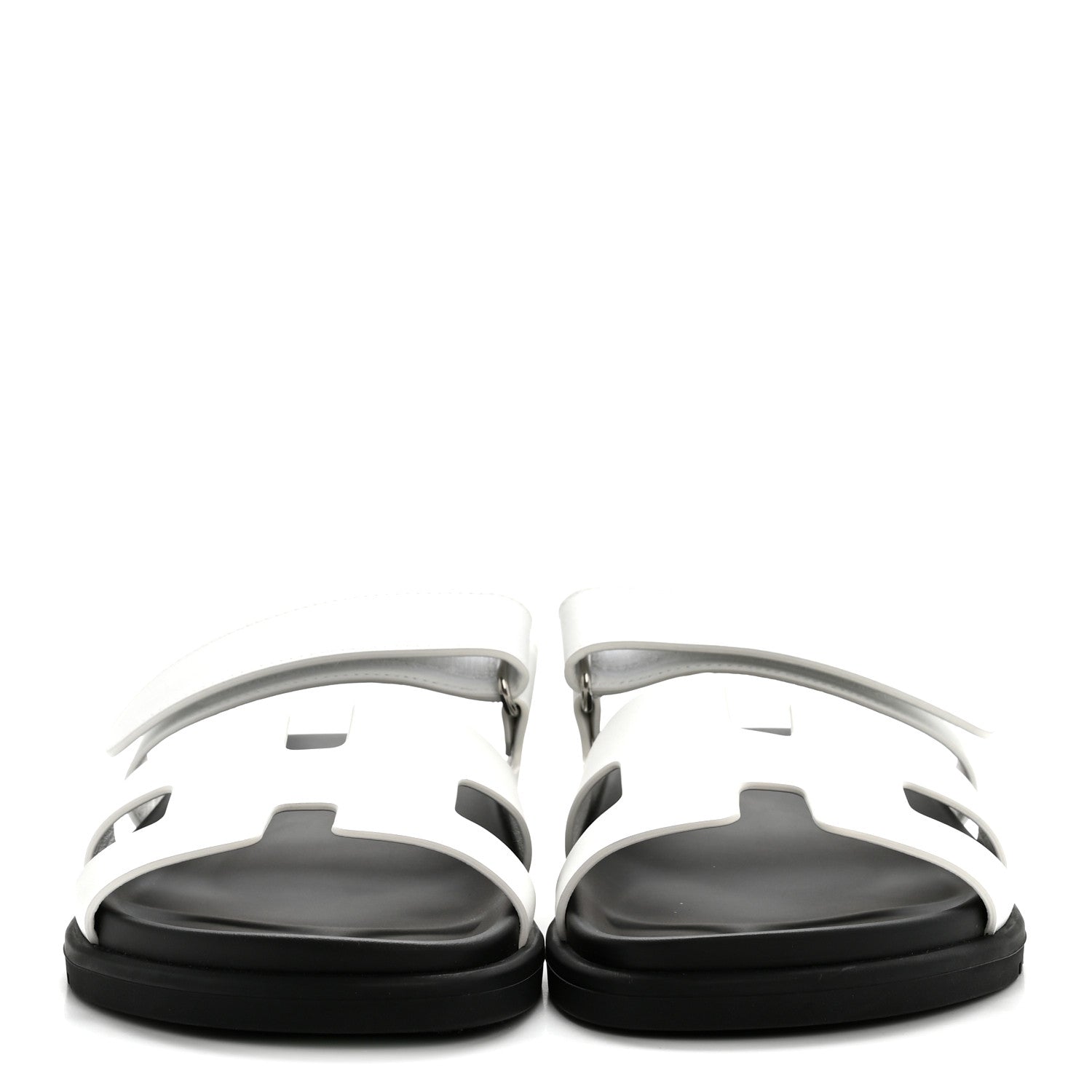 Hermes Calfskin Womens Chypre Sandals 39.5 White 3 of 10