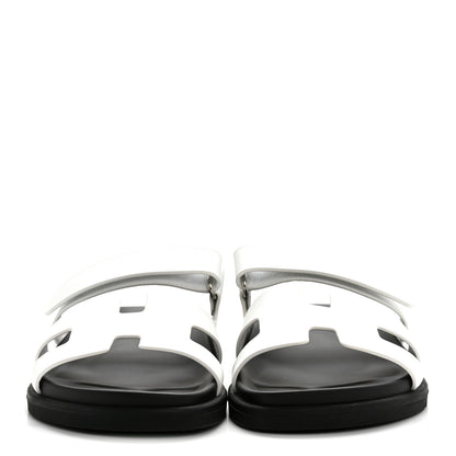 Hermes Calfskin Womens Chypre Sandals 39.5 White 3 of 10