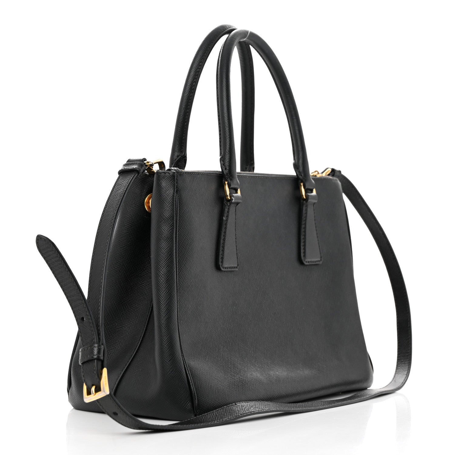 Prada Saffiano Medium Galleria Double Zip Tote Black 3 of 19
