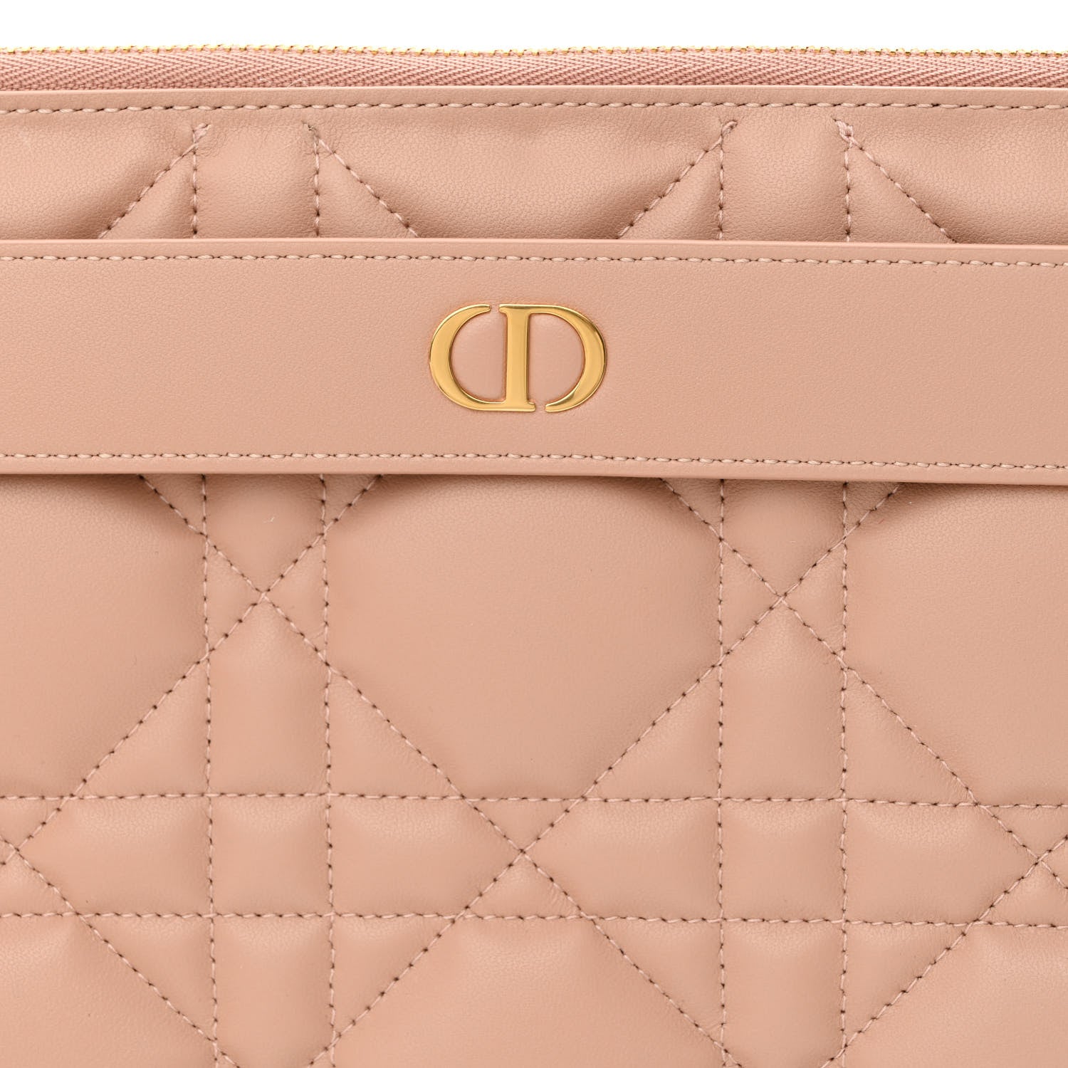 Christian Dior Lambskin Macrocannage Large Caro D-Every Pouch Rose Des Vents 8 of 11
