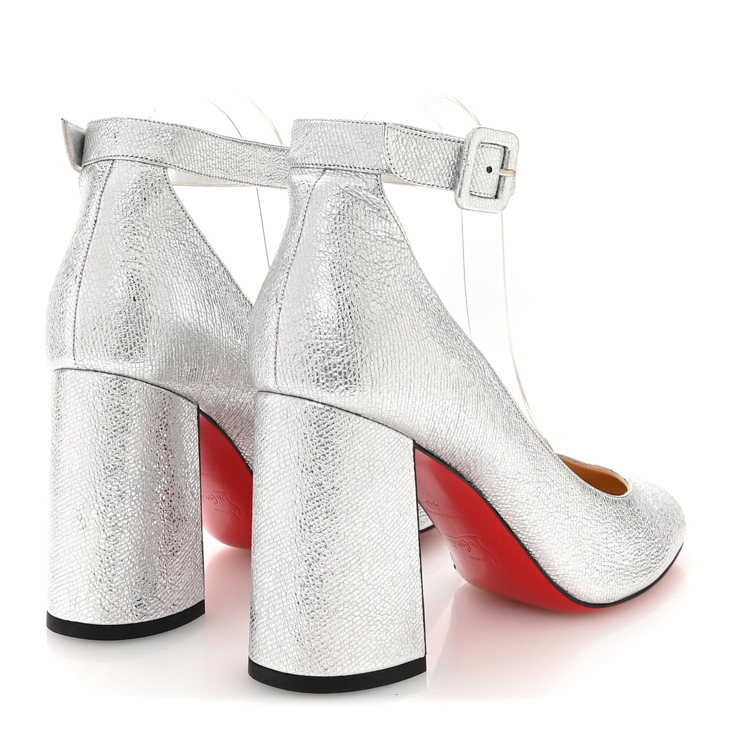 Metallic Textured Calfskin Soval 85 Pumps 40 Silver
